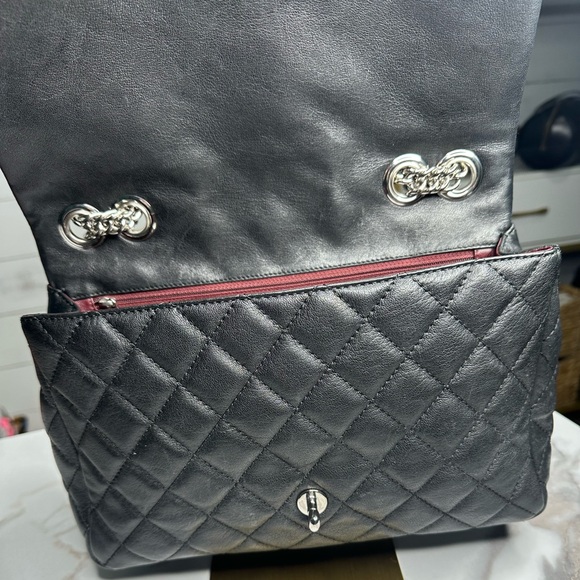 Washed Lambskin Quilted Bijoux Chain Jumbo Single Flap Black - Picture 9 of 13